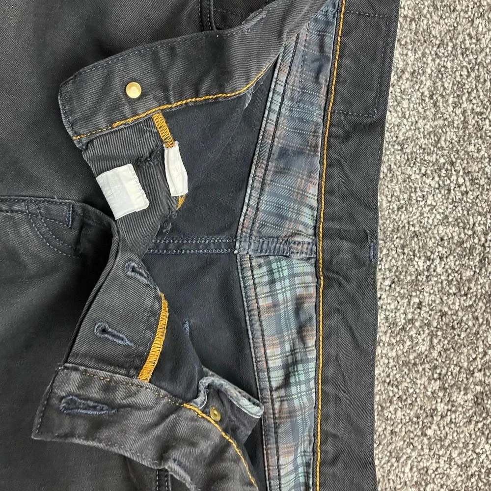 gstar jeans Mens 34X29 Black Straight Fit Denim button fly elwood